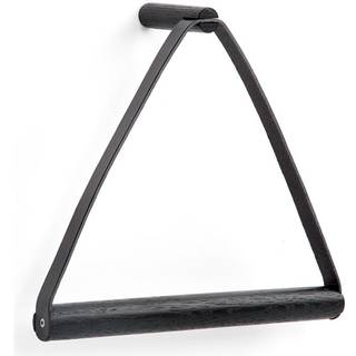 Ekta Living - Håndklædeholder - Towel hanger - Røget eg/Læder