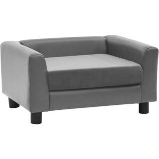 hundesofa 60x43x30 cm plys og kunstlæder sort