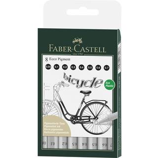 Faber Castell Ecco Pigment Fineliner wallet of 8 black