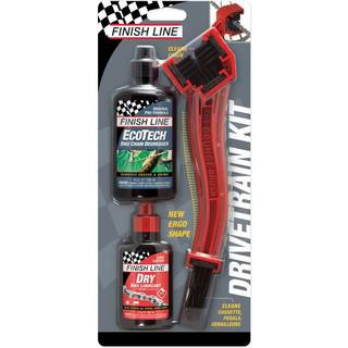 Finish Line Drivetrain Kit: Grunge Brush 2 Oz Dry Lube 4 Oz Ecotech Degreaser