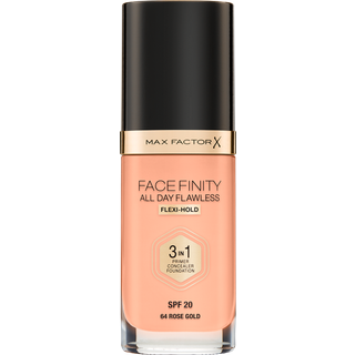 Max factor face finity all day flawless 3in1 primer concealer foundation SPF20 C64 rose gold 30ml