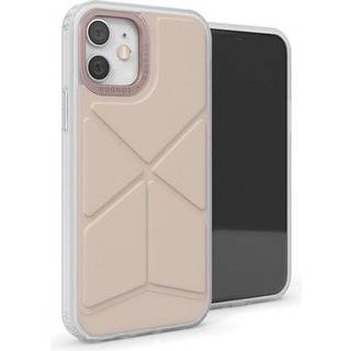 Pipetto Origami Snap iPhone 12/12 Pro Foldbart TPU Cover, Dusty Pink