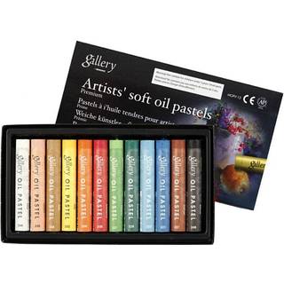 Gallery Oliepastel Premium, 12 stk. assorterede farver
