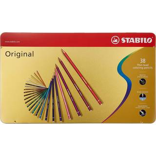 Stabilo Original 87, 8778-6 farveblyanter i metaletui med 38stk