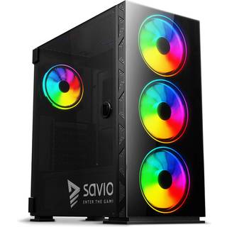 Savio Prime X1 ARGB - MDT - extended ATX - Kabinet - Tower - Sort