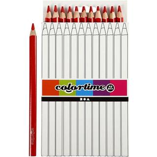 Colortime JUMBO Farveblyanter, Rød - 12 stk.