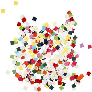 Kartonmosaik 10x10 mm - 180g i livlige farver