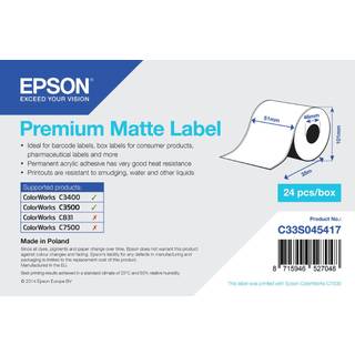Epson Premium Matte label continuous paper