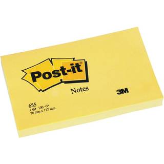 12 x Post-it notesblok 76x127mm gul 12stk