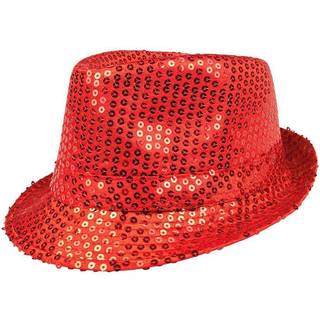Rød paillethat