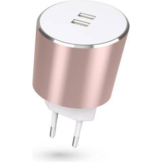 KIT PLATINUM Laddare 220V 2xUSB 3.4A Rosegold