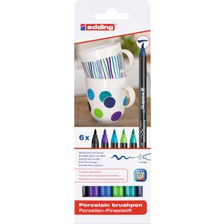 4200/6 S porcelain brushpen cool colours - Mehrfarbig