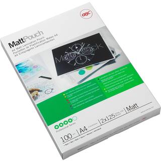 GBC Lamineringslomme mat 125my A4(100)