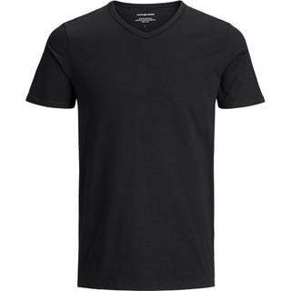Jack & Jones 2pak sort T-shirt i økologisk bomuld med V-hals til herre