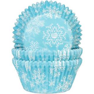 Snow Crystal Blue Muffinsforme - 50 stk, House of Marie
