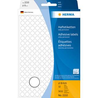 HERMA 2215 Multi-purpose labels / colour dots Ø 8 mm round green permanent adhesion for hand lettering
