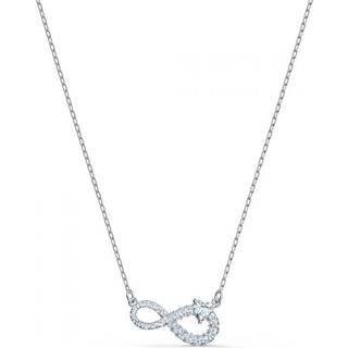 Swarovski Infinity Halskette, Unendlichkeit, Weiß, Rhodiniert