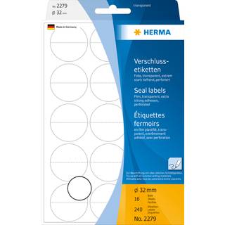 HERMA - security/sealing labels - 240 label(s) - 32 mm round