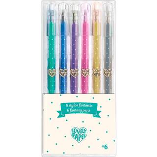 Djeco Lovely paper glitter gel pens 6 stk