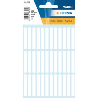 HERMA etiket manuel 5 x 35 hvid mm, 252 stk.