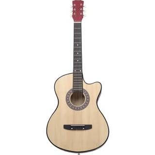 klassisk western guitarsæt 12 dele med 6 strenge 38" blå