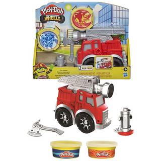 Play-Doh Wheels Fire Engine Playset med 2 ikke-toksiske modelleringsforbindelsesd?ser inklusive vand- og brandfarver Firetruck Toy til Kids 3 og