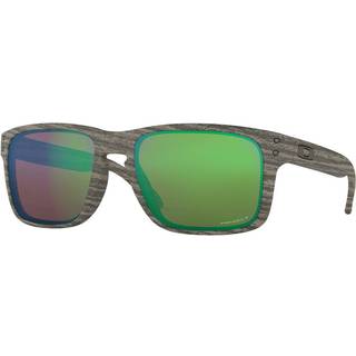 Oakley OO9102 HOLBROOK Polarized 9102J8 55 Solbriller Mænd Grå - Woodgrain - 55mm