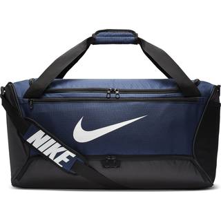 Nike Brasilia Training Medium Duffle Bag Holdbar taske til kvinder og m?nd med justerbar rem Midnat Navy/Black/White