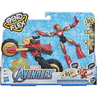 Avengers Bend and Flex Rider Iron Man - fleksibel figur og motorcykel - 15 cm