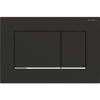 Geberit Sigma 30 betjeningsplade - Mat sort/krom - Easy-clean