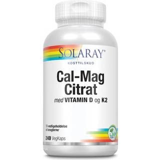 Solaray Cal-Mag Citrat +D +K2 240 stk.
