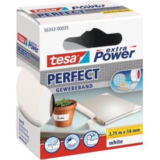 Lærredstape / tesaband Tesa PERFECT Extra Power, 38 mm x 2.75 meter, sort