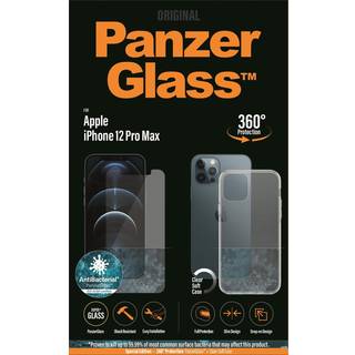 PanzerGlass 2-i-1 pakke, Skærmbeskyttelse og TPU Cover til iPhone 12 Pro Max