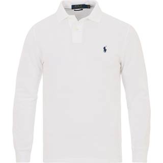 Ralph Lauren Langærmet slim polo - Hvid - Str. L - Modish.dk