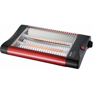 Sogo 4-slice flad brødrister rød/sort 600 watt
