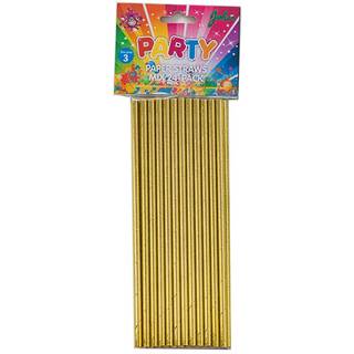 Papirsugerør, 24 stk., guld [Levering: 1-2 dage]