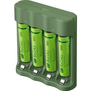 GP Recyko Everyday USB Batterilader inkl. 4 stk. AAA batterier