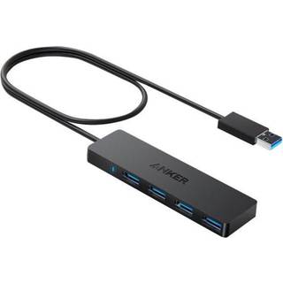 4-Port Ultra Slim USB 3.0 Data Hub 2 ft / Black