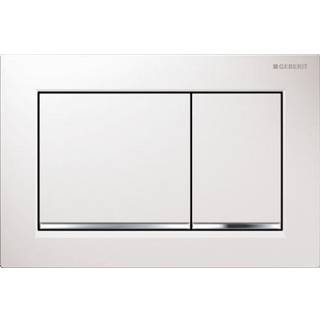 Geberit Omega30 betjeningsplade, hvid/krom/hvid