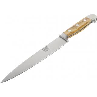 Güde Alpha Olive Schinkenmesser 21 cm - CVM-Messerstahl - Griffschalen Olivenholz - Braun,Silber