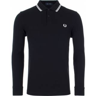 Fred Perry Twin Tipped Long Sleeved Polo Black