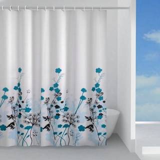 Gedy Blå Blomst Badeforhæng 120x200cm
