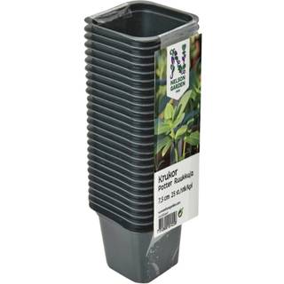 Plastpotte firkantet 7 cm, 25 pk