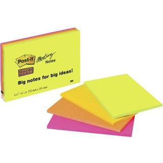 3M Post-it notes super sticky  98,4 x 149 Meeting ass. neon - 4 pack