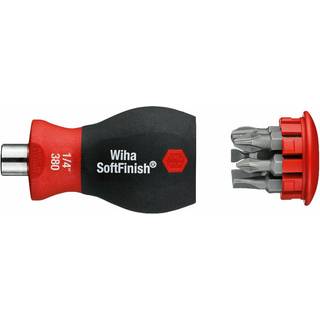 Wiha Stubby magnetisk skruetrækker med bitsmagasin, PZ/PH- 6 dele