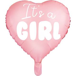 1 stk. Folieballon "It's a Girl" Hjerteformet 48 cm – Perfekt til babyshower!