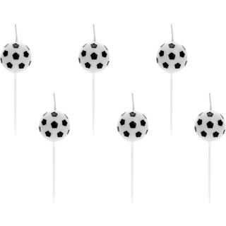6 stk Cupcake Stearinlys - Fodbolde