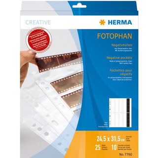 Herma Negative sleeves 10 x 4 strips 25+1 sheet