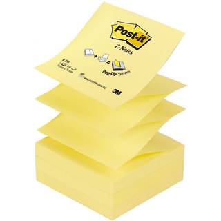 Post-it z-notes 76x76mm 100 ark gul 12 pack R-330