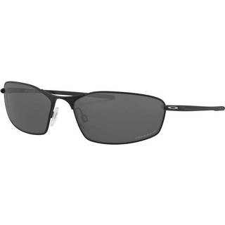 Oakley Mand OO4141 WHISKER 414103 Solbriller Metal Sort Grå Rund Polariseret Prizm